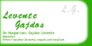 levente gajdos business card